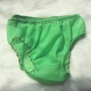 Vintage sheer green polyester panty